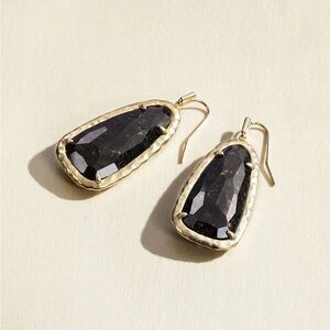 Kendra Scott black and gold faceted granite earrings